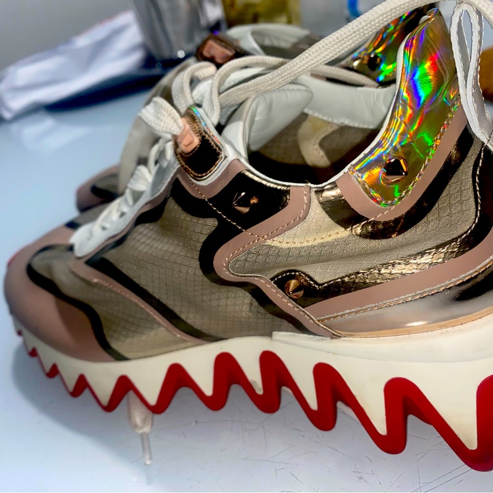 Christian Louboutin Sharkina Uomo Flat Sneakers Size 38